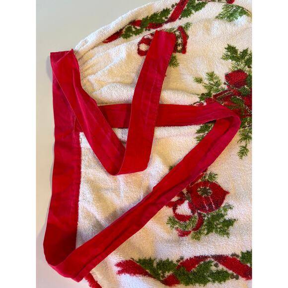 Christmas Candle & Holly Terry Vintage Half-Apron - Picture 6 of 9